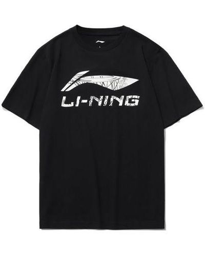 Li-ning Big Graphic Loose Fit T-shirt - Black