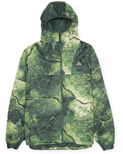 Nike Acg Therma-fit Adv All-over Print Jacket - Green