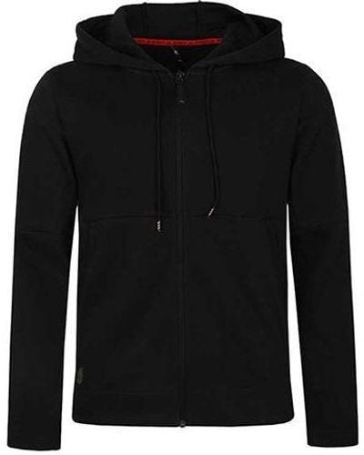 adidas Athleisure Casual Sports Cardigan Hooded Jacket - Black
