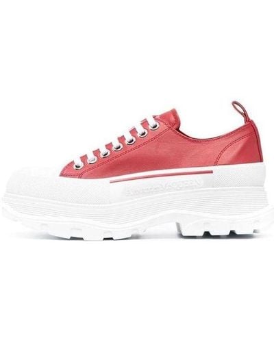 Alexander McQueen Tread Slick Sneakers - Red