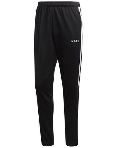 adidas Three-striped Recreational Training Running Pants - Black