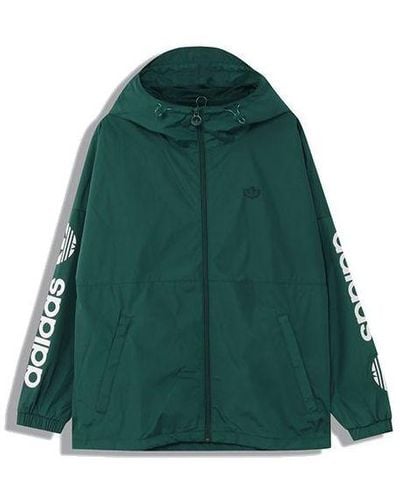 adidas Originals Regen Wbreaker Windproof Hooded Jacket - Green