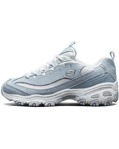 Skechers D Lites Low Running Shoes Gs Bluewhite 'blue White'