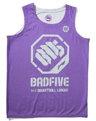 Li-ning Badfive Reversible Basketball Jersey - Purple