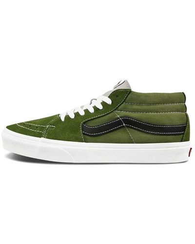 Vans Sk8-mid Low Top Skate Shoes Dark - Green