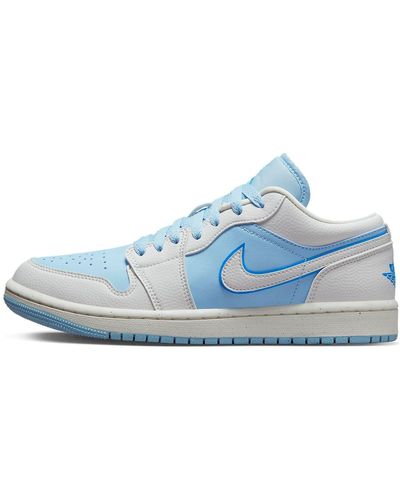 Nike Air Jordan 1 Low Se Shoes In White, - Blue