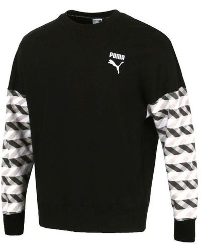 PUMA Kontrast Crew Neck Sweater - Black
