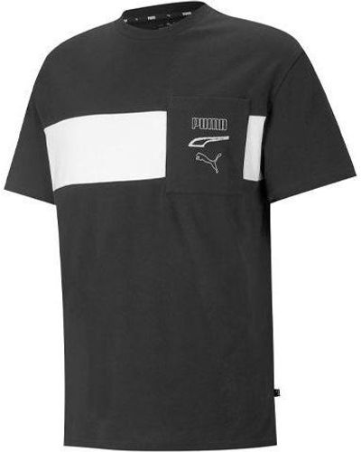 PUMA Rebel Crew Neck Short Sleeve T-shirt - Black