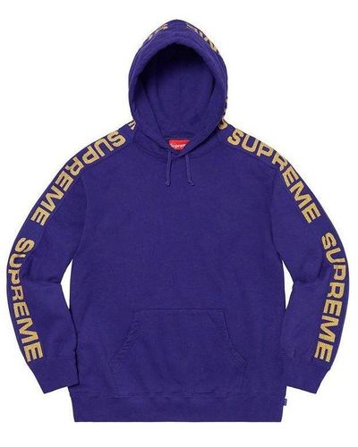 Supreme Metallic Rib Hooded Sweatshirt - Purple