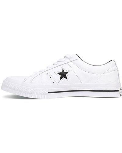 Converse One Star Perforated Leather Low Top - White
