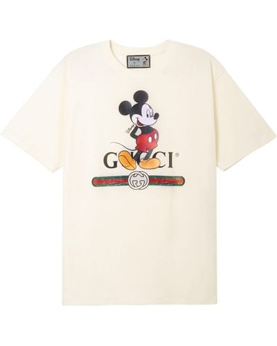 Gucci X Disney Jointly Signed Retro Printing Gs White - Natural