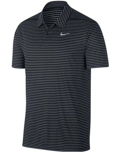 Nike Dri-fit Striped Golf Polo Shirt - Blue