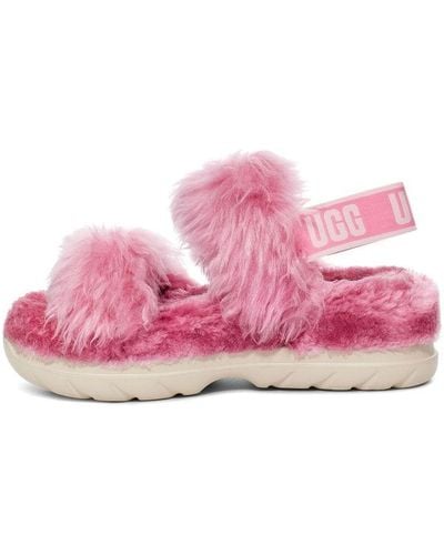 UGG Fluff Sugar Sandal Lightweight Cozy Sports Sandals Red - Pink