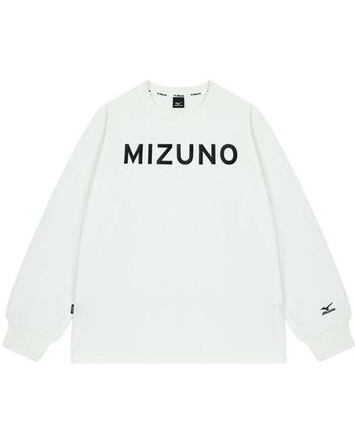 Mizuno Logo Graphic Long Sleeve T-shirt - White