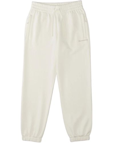 adidas Originals X Pharrell Williams Crossover Solid Color Lacing Bundle Feet Sports Pants - White