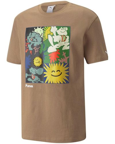 PUMA Adventure Planet Graphic Tee - Brown