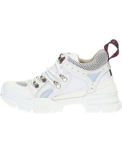 Gucci Flashtrek Leather Sneakers - White