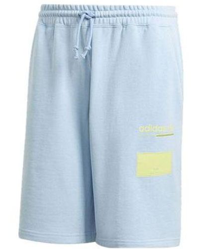adidas Originals Short Athleisure Casual Sports Breathable Knit Cozy Loose Shorts - Blue