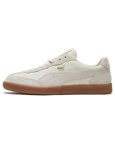 PUMA Liga Leather Shoe Beige - White