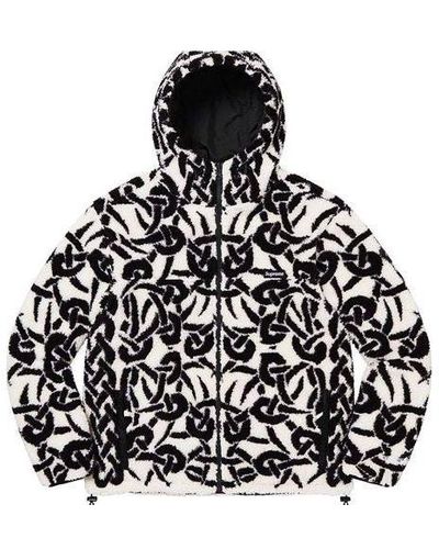 Supreme Celtic Knot Reversible Windstopper Fleece Hooded Jacket - Black
