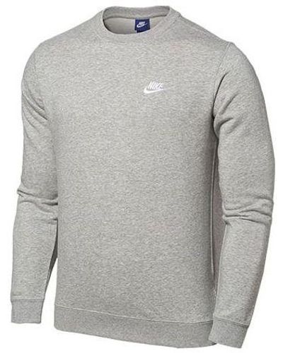 Nike Casual Sports Loose Round Neck Pullover Gray