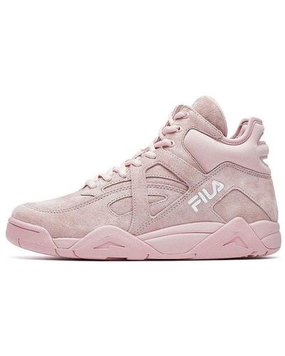 Fila Cage Retro Basketball Shoes - Pink