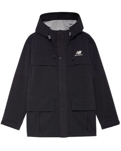 New Balance Hooded Mid Down Jacket - Blue