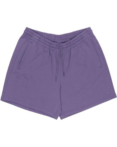adidas Originals C Short Ft Solid Color Lacing Sports Shorts - Purple