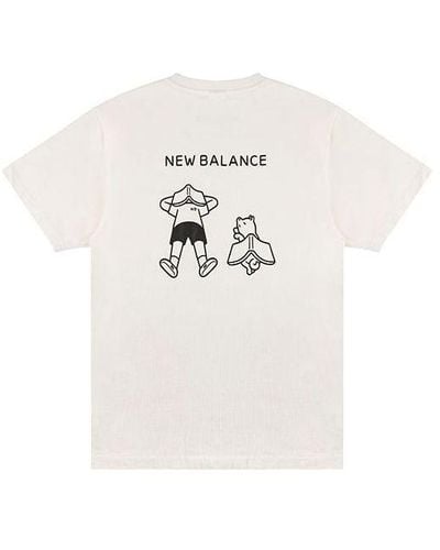 New Balance X Noritake Crossover Funny Pattern Sports Round Neck Short Sleeve - White