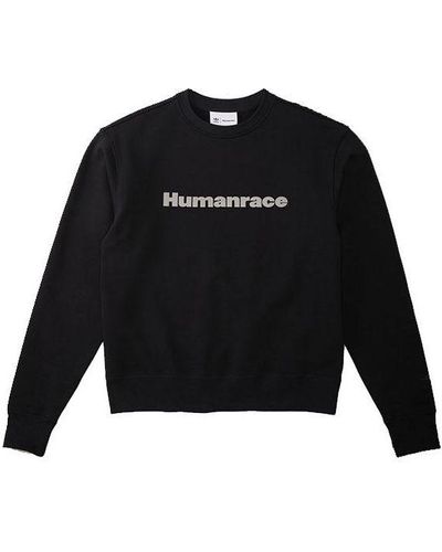 adidas Originals X Pharrell Williams Crossover Casual Breathable Solid Color Round Neck Pullover Long Sleeves Black