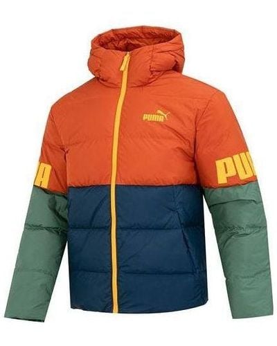 PUMA Power Down Hooded Jacket - Orange