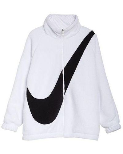 Nike Big Swoosh Reversible Fur Jacket - White