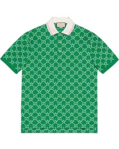 Gucci gg Stretch Cotton Polo - Green