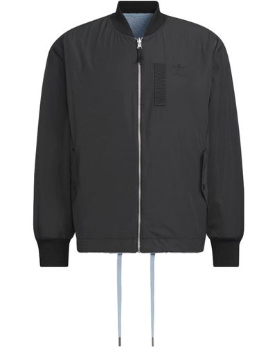 adidas Reverse Sherpa Jackets - Black