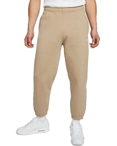 Nike Solo Swoosh Fleece Pant - Natural
