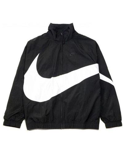 Nike Big Swoosh Sportswear Cardigan Woven Jacket - Black