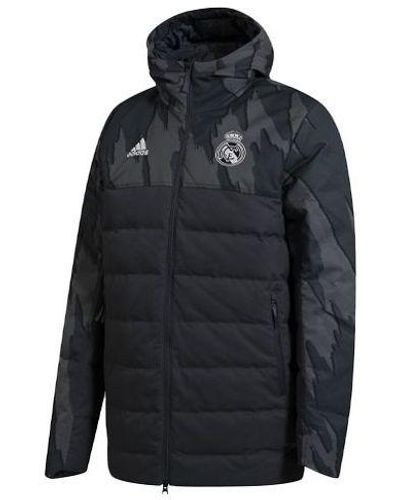 adidas Real Ssp Dw Jkt Real Madrid Stay Warm Hooded Down Jacket - Blue