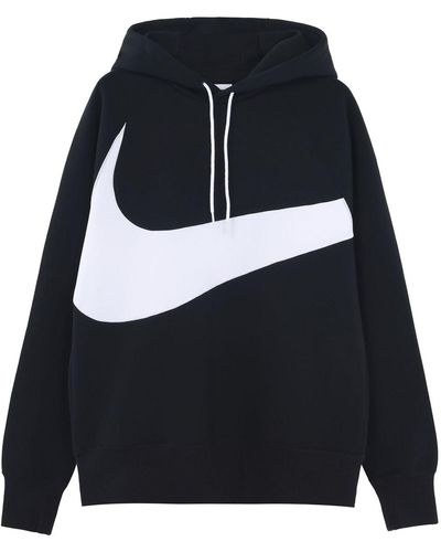Nike Sportswear Swoosh Tech Fleece Contrasting Colors Large Logo Printing Sports - Black