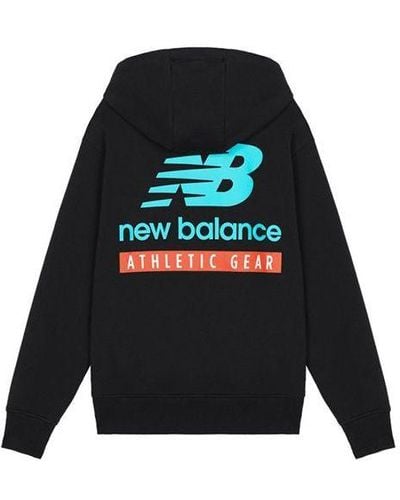 New Balance Athleisure Casual Sports Contrasting Colors Printing Logo Woven Label - Blue