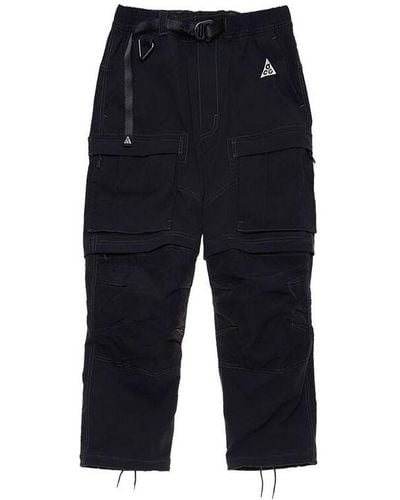 Nike Acg Smith Summit Cargo Pocket Bundle Feet Breathable Casual Long Pants - Black
