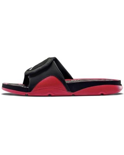 Nike Hydro 4 Red Velcro Sports Slippers - Brown
