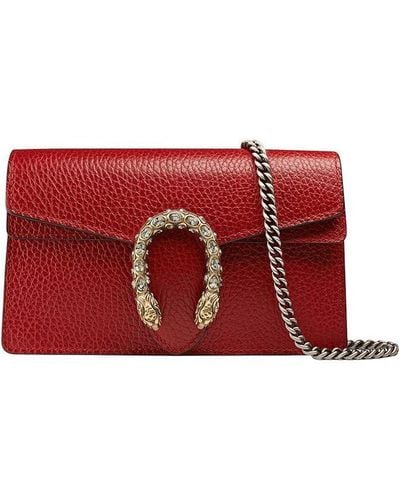 Gucci Dionysus Series Leather Bag Single-shoulder Bag Mini-size - Red