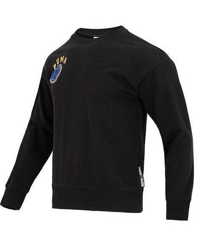 PUMA Team Crew Graphic Sweater - Black