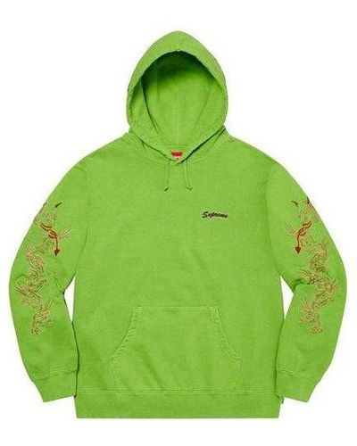 Supreme Dragon Overdyed Hooded Sweatshirt - Green