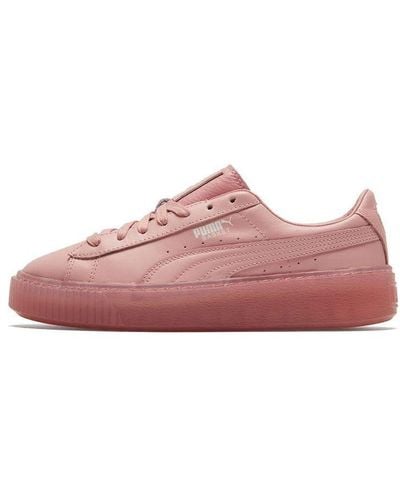 PUMA Basket Platform Core Low Board Shoes - Pink