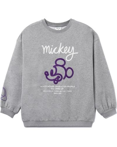 Li-ning X Disney Mickey Mouse Graphic Sweatshirt - Gray