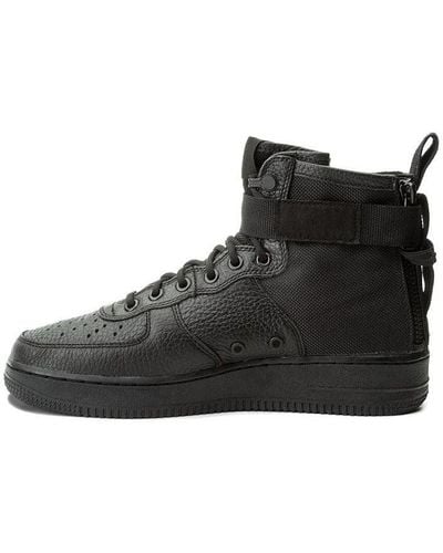 Nike Sf Air Force 1 Mid Shoe - Black