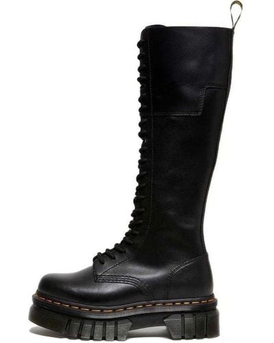 Dr. Martens Dr.martens Audrick 20-eye Leather Knee High Platform Boots - Black