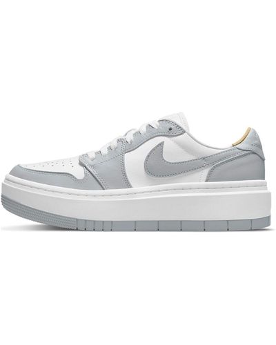 Nike Air Jordan 1 Low Leather Low-top Sneakers - Gray
