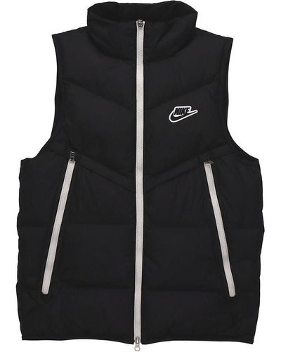 Nike down fill gilet jacket best sale black